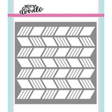 Heffy Doodle Slants VS Rhombies Stencil (HFD0097) (OUTLET)