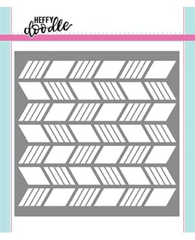 Heffy Doodle Slants VS Rhombies Stencil (HFD0097) (OUTLET)