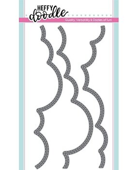 Heffy Doodle Silver Linings Cloud Border Dies (HFD0153) (OUTLET)