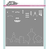Heffy Doodle Futuristic Skyline Stencil (HFD0173) (OUTLET)