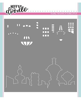 Heffy Doodle Futuristic Skyline Stencil (HFD0173) (OUTLET) Heffy Doodle Futuristic Skyline Stencil (HFD0173) (OUTLET)