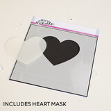 Heffy Doodle Heart Masquerade Stencil (HFD0419) (OUTLET)