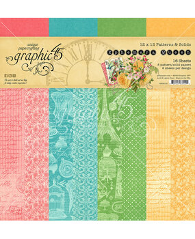 Graphic 45 Ephemera Queen 12x12 Inch Patterns & Solids Paper Pad (4502105) (OUTLET)