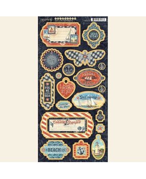 Graphic 45 Catch of the Day Chipboard (4502178) (OUTLET) Graphic 45 Catch of the Day Chipboard (4502178) (OUTLET)