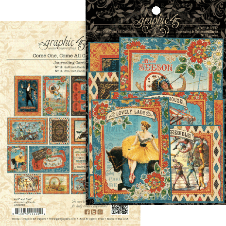 Graphic 45 Come One, Come All! Journaling Cards (4502312) (OUTLET)