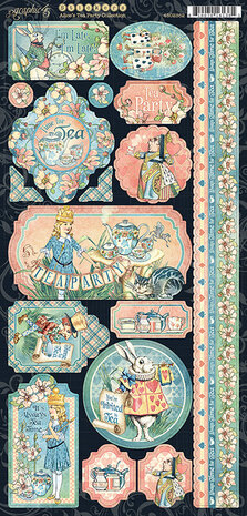 Graphic 45 Alice's Tea Party Stickers (4502362) (OUTLET) Graphic 45 Alice's Tea Party Stickers (4502362) (OUTLET)
