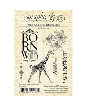 Graphic 45 Wild & Free Stamp Set (6pcs) (4502411) (OUTLET) Graphic 45 Wild & Free Stamp Set (6pcs) (4502411) (OUTLET)