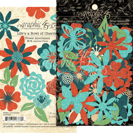 Graphic 45 Life's a Bowl of Cherries Flower Assortment (4502584) (OUTLET) Graphic 45 Life's a Bowl of Cherries Flower Assortment (4502584) (OUTLET)