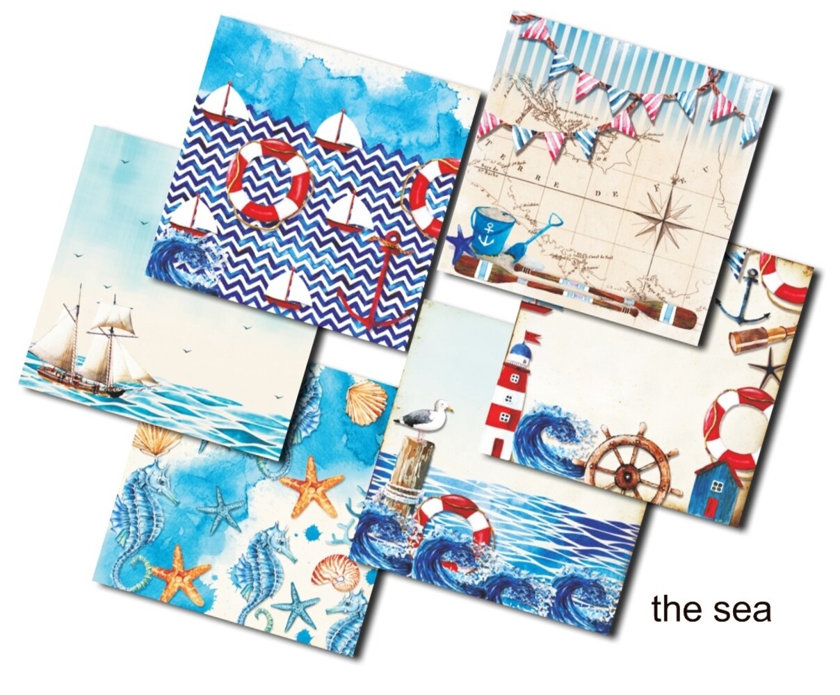 Decorer The Sea 8x8 Inch Paper Pack (DECOR-B35-433) (OUTLET)