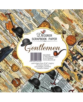 Decorer Gentleman 8x8 Inch Paper Pack (DECOR-B36-434) (OUTLET)