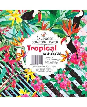 Decorer Tropical Madness 8x8 Inch Paper Pack (DECOR-B37-435) (OUTLET)