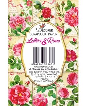 Decorer Letters & Roses Mini Paper Pack (DECOR-M119) (OUTLET)