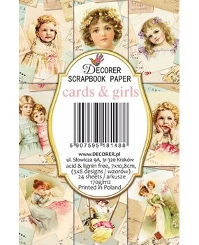 Decorer Cards & Girls Mini Paper Pack (DECOR-M148) (OUTLET) Decorer Cards & Girls Mini Paper Pack (DECOR-M148) (OUTLET)