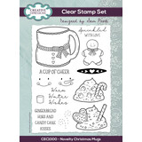 Creative Expressions Sam Poole Clear Stamp A5 Novelty Christmas Mugs (CEC1000) (OUTLET)