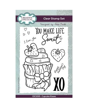 Creative Expressions Sam Poole Clear Stamp A6 Cupcake Kisses (CEC1015) (OUTLET)