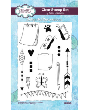 Creative Expressions Helen Colebrook Clear Stamp A6 Delightful Decorations (CEC1025) (OUTLET)