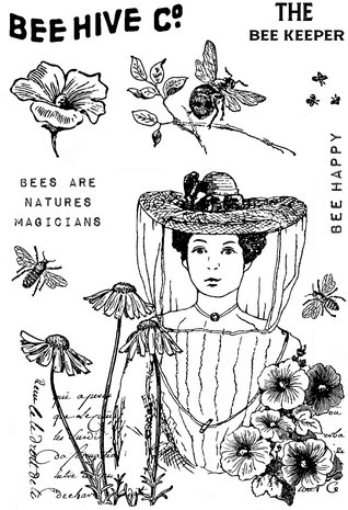 Creative Expressions Sam Poole Clear Stamp A6 Bee Keeper (CEC1028) (OUTLET) Creative Expressions Sam Poole Clear Stamp A6 Bee Keeper (CEC1028) (OUTLET)