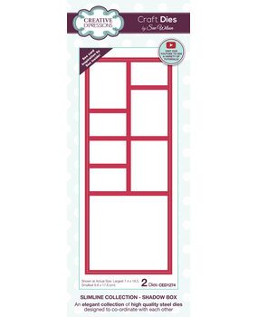Creative Expressions Sue Wilson Craft Die Slimline Shadow Box (CED1274) (OUTLET)