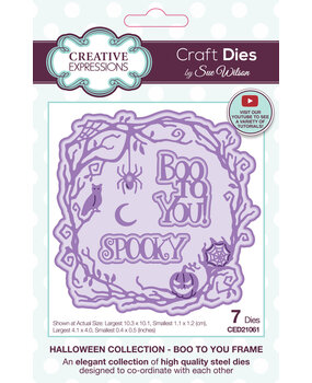 Creative Expressions Sue Wilson Craft Die Halloween Boo To You Frame (CED21061) (OUTLET)