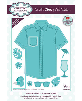 Creative Expressions Sue Wilson Craft Die Shaped Cards Hawaiian Shirt (CED2154) (OUTLET)