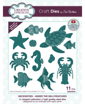 Creative Expressions Sue Wilson Craft Die Necessities Under The Sea Creatures (CED23045) (OUTLET)