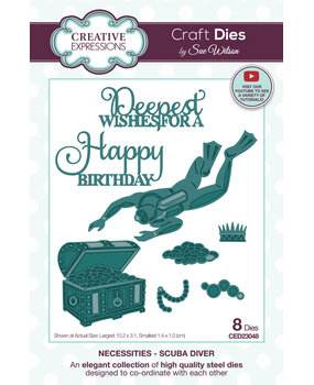 Creative Expressions Sue Wilson Craft Die Necessities Scuba Diver (CED23048) (OUTLET)