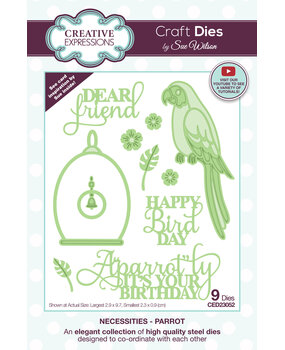 Creative Expressions Sue Wilson Craft Die Necessities Parrot (CED23052) (OUTLET) Creative Expressions Sue Wilson Craft Die Necessities Parrot (CED23052) (OUTLET)