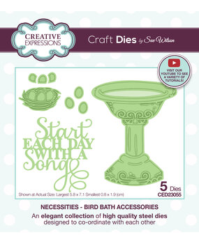 Creative Expressions Sue Wilson Craft Die Necessities Bird Bath Accessories (CED23055) (OUTLET) Creative Expressions Sue Wilson Craft Die Necessities Bird Bath Accessories (CED23055) (OUTLET)