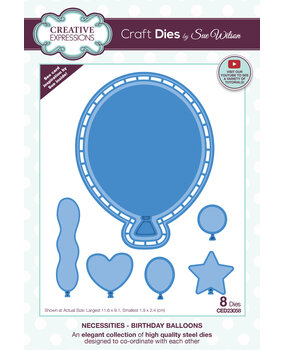Creative Expressions Sue Wilson Craft Die Necessities Birthday Balloons (CED23058) (OUTLET) Creative Expressions Sue Wilson Craft Die Necessities Birthday Balloons (CED23058) (OUTLET)