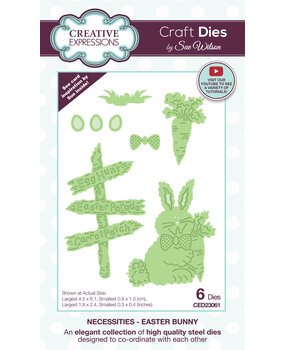 Creative Expressions Sue Wilson Craft Die Necessities Easter Bunny (CED23061) (OUTLET) Creative Expressions Sue Wilson Craft Die Necessities Easter Bunny (CED23061) (OUTLET)