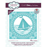 Creative Expressions Sue Wilson Craft Die Stained Glass Beach Sailboat (CED24011) (OUTLET)