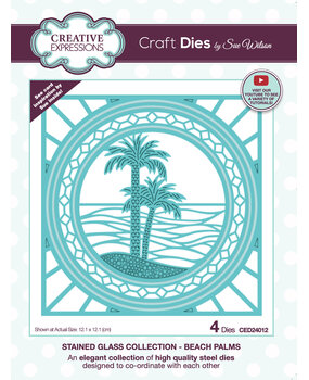 Creative Expressions Sue Wilson Craft Die Stained Glass Beach Palms (CED24012) (OUTLET) Creative Expressions Sue Wilson Craft Die Stained Glass Beach Palms (CED24012) (OUTLET)
