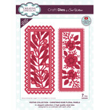 Creative Expressions Sue Wilson Craft Die Festive Christmas Rose Floral Panels (CED3249) (OUTLET)