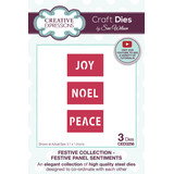 Creative Expressions Sue Wilson Craft Die Festive Panel Sentiments (CED3256) (OUTLET)