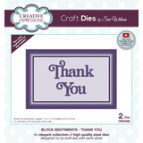 Creative Expressions Sue Wilson Craft Die Block Sentiments Thank You (CED4468) (OUTLET)