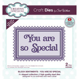 Creative Expressions Sue Wilson Craft Die Block Sentiments You Are So Special (CED4469) (OUTLET)