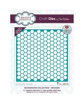 Creative Expressions Sue Wilson Craft Die Background Collection Hexagon (CED7133) (OUTLET)