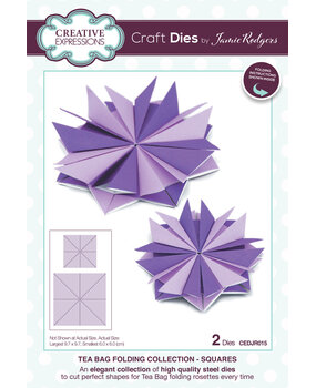 Creative Expressions Jamie Rodgers Craft Die Tea Bag Folding Squares (CEDJR015) (OUTLET)