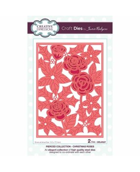Creative Expressions Jamie Rodgers Craft Die Pierced Christmas Roses (CEDJR027) (OUTLET)