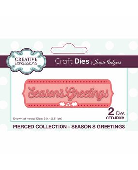 Creative Expressions Jamie Rodgers Craft Die Pierced Season's Greetings (CEDJR031) (OUTLET) Creative Expressions Jamie Rodgers Craft Die Pierced Season's Greetings (CEDJR031) (OUTLET)