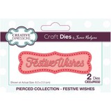 Creative Expressions Jamie Rodgers Craft Die Pierced Festive Wishes (CEDJR032) (OUTLET)