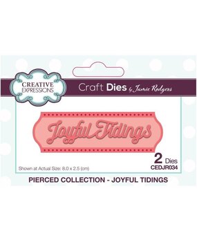 Creative Expressions Jamie Rodgers Craft Die Pierced Joyful Tidings (CEDJR034) (OUTLET) Creative Expressions Jamie Rodgers Craft Die Pierced Joyful Tidings (CEDJR034) (OUTLET)