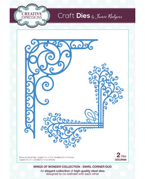 Creative Expressions Jamie Rodgers Craft Die Wings of Wonder Swirl Corner Duo (CEDJR066) (OUTLET) Creative Expressions Jamie Rodgers Craft Die Wings of Wonder Swirl Corner Duo (CEDJR066) (OUTLET)