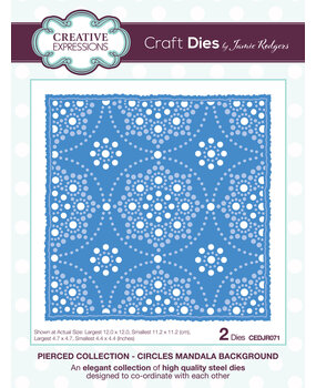 Creative Expressions Jamie Rodgers Craft Die Pierced Collection Circles Mandala Background (CEDJR071) (OUTLET) Creative Expressions Jamie Rodgers Craft Die Pierced Collection Circles Mandala Background (CEDJR071) (OUTLET)