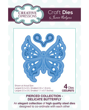 Creative Expressions Jamie Rodgers Craft Die Pierced Collection Delicate Butterfly (CEDJR075) (OUTLET) Creative Expressions Jamie Rodgers Craft Die Pierced Collection Delicate Butterfly (CEDJR075) (OUTLET)