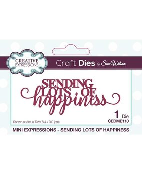 Creative Expressions Sue Wilson Craft Die Mini Expressions Sending Lots Of Happiness (CEDME110) (OUTLET) Creative Expressions Sue Wilson Craft Die Mini Expressions Sending Lots Of Happiness (CEDME110) (OUTLET)