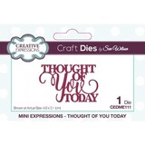 Creative Expressions Sue Wilson Craft Die Mini Expressions Thought Of You Today (CEDME111) (OUTLET)