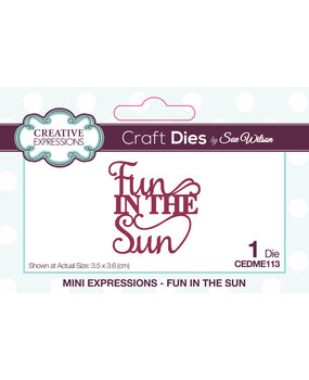 Creative Expressions Sue Wilson Craft Die Mini Expressions Fun In The Sun (CEDME113) (OUTLET) Creative Expressions Sue Wilson Craft Die Mini Expressions Fun In The Sun (CEDME113) (OUTLET)