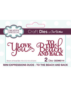 Creative Expressions Sue Wilson Craft Die Mini Expressions Duos To The Beach And Back (CEDME114) (OUTLET) Creative Expressions Sue Wilson Craft Die Mini Expressions Duos To The Beach And Back (CEDME114) (OUTLET)