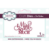 Creative Expressions Sue Wilson Craft Die Mini Expressions I Miss You So Much (CEDME117) (OUTLET)